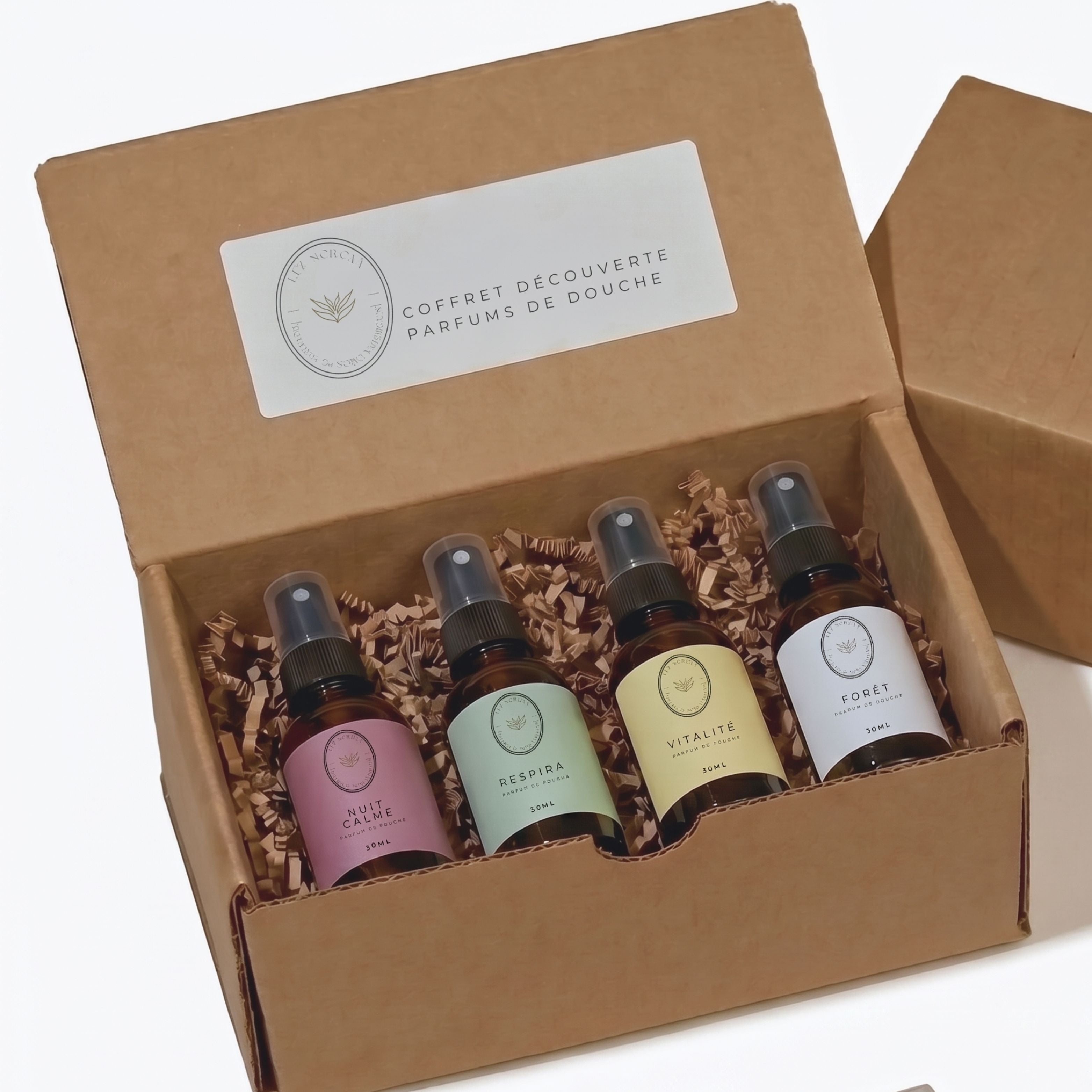 COFFRET DÉCOUVERTE PARFUMS DE DOUCHE - Déesse Créations Artisanales