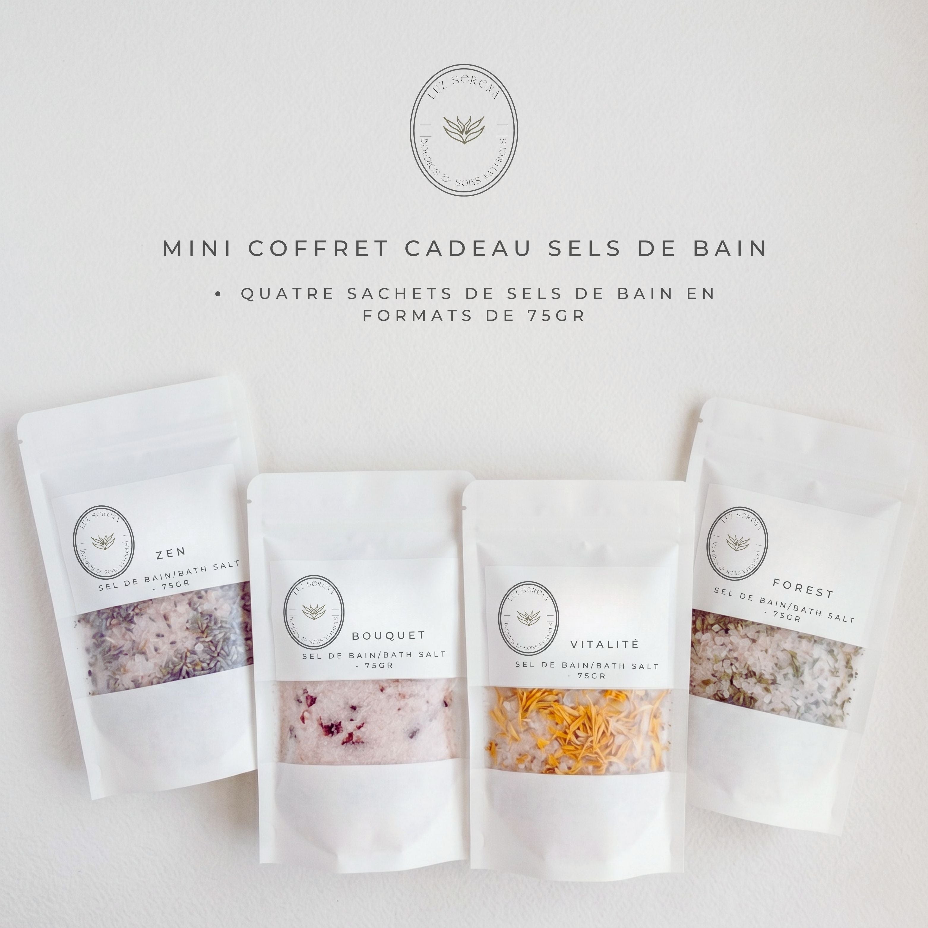 COFFRET DÉCOUVERTE SELS DE BAIN - Déesse Créations Artisanales