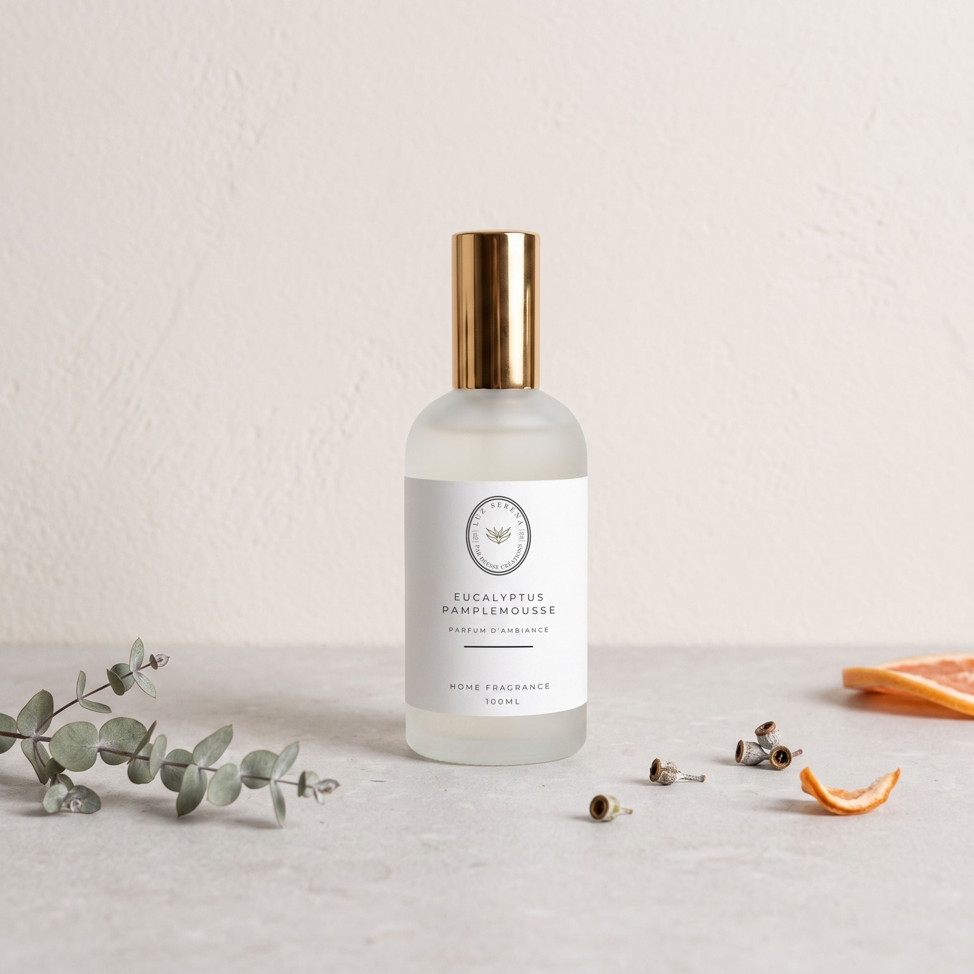 PARFUM D'AMBIANCE EUCALYPTUS PAMPLEMOUSSE - Déesse Créations Artisanales