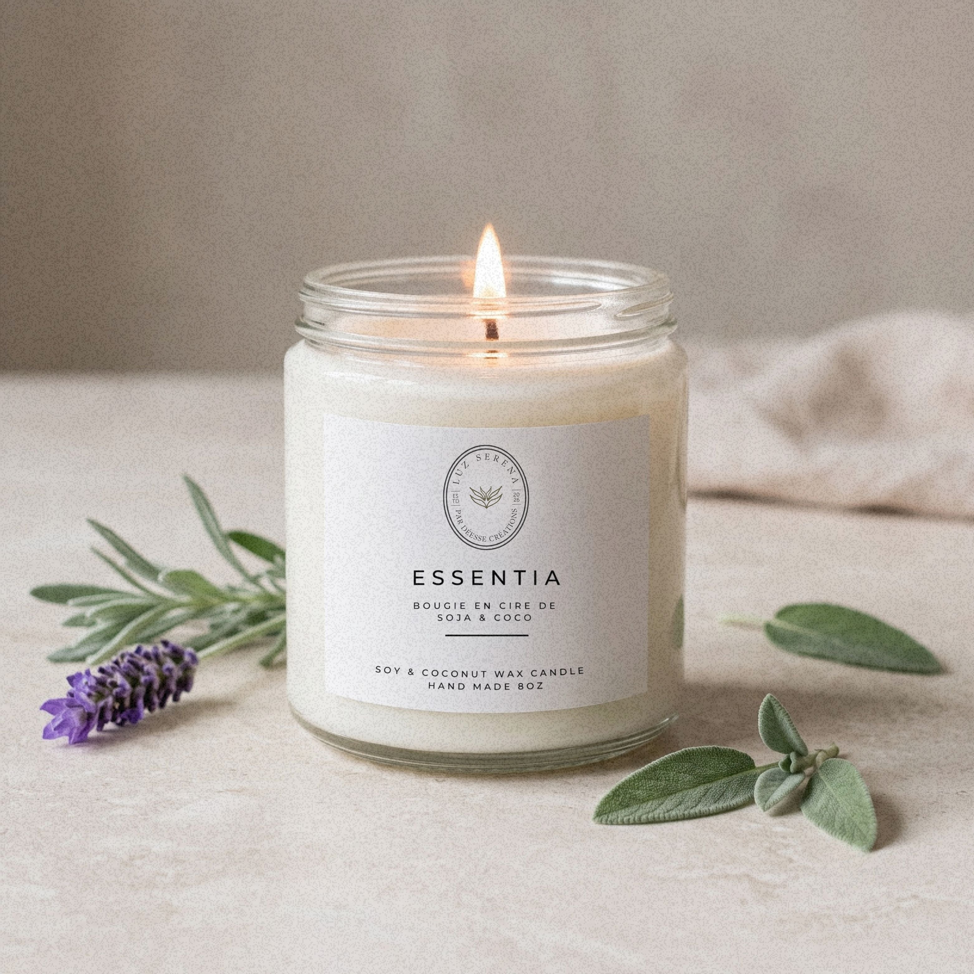 BOUGIE ESSENTIA - Déesse Créations Artisanales