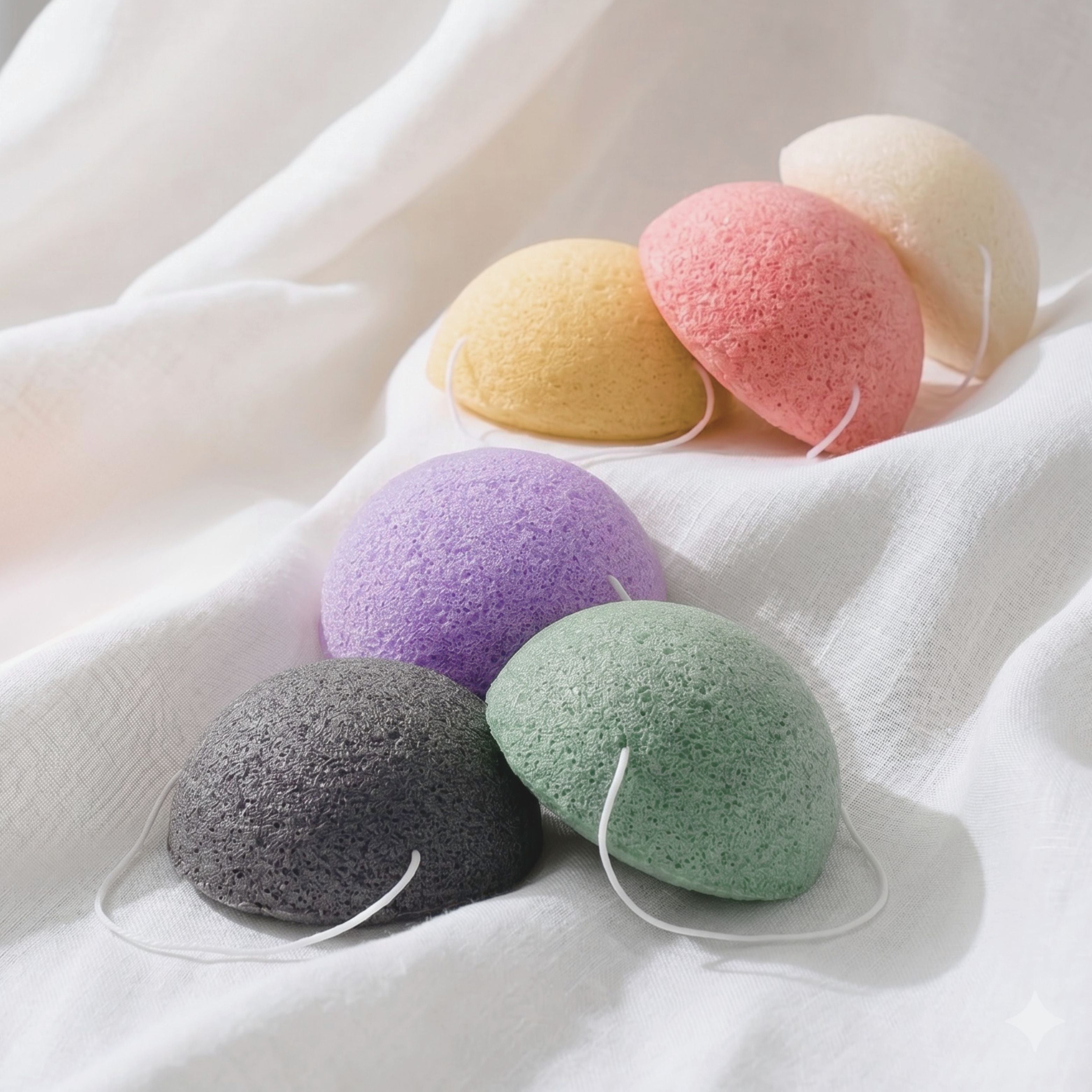 ÉPONGE KONJAC: THÉ VERT - Déesse Créations Artisanales