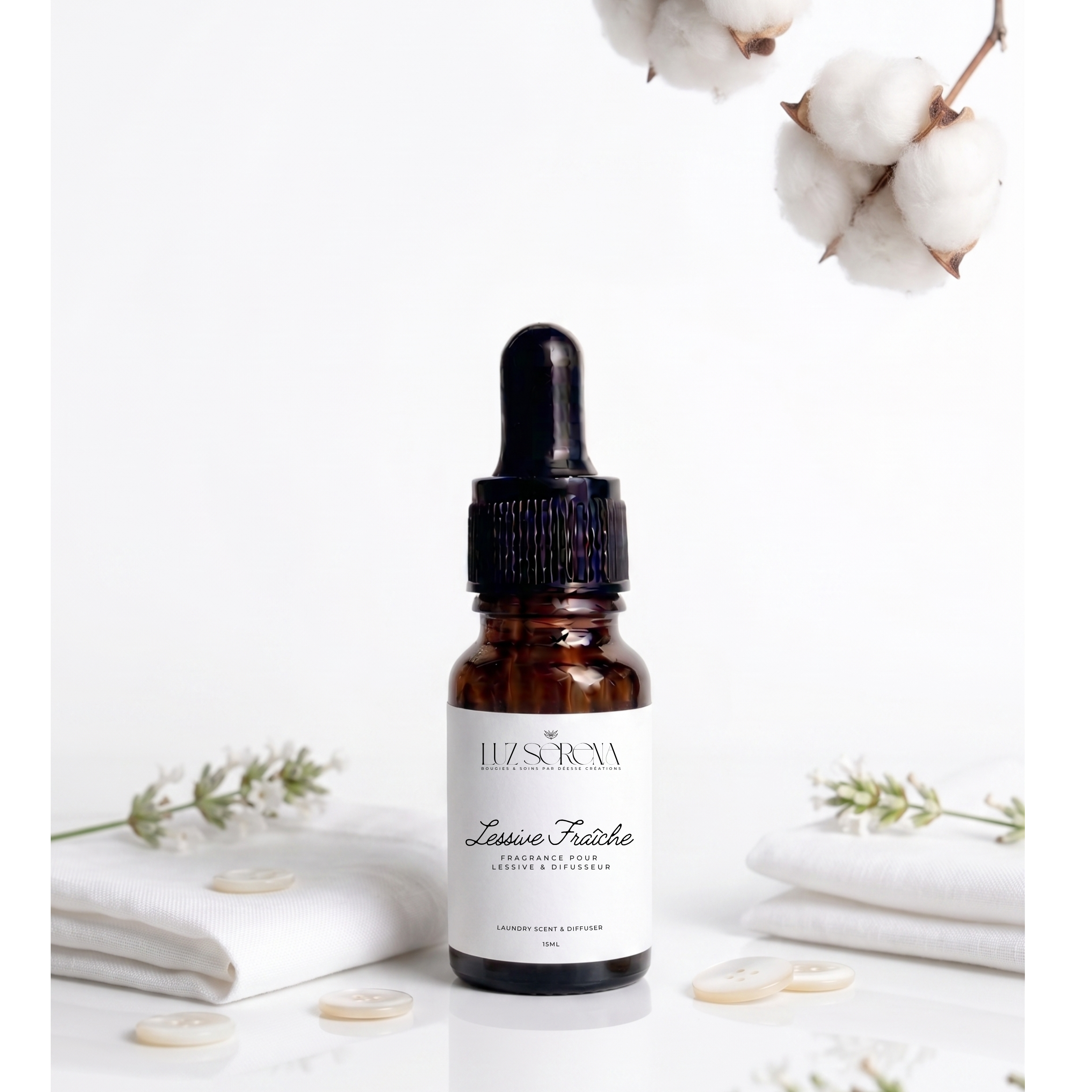 HUILE PARFUMÉE POUR DIFFUSEUR LESSIVE FRAÎCHE - Déesse Créations Artisanales