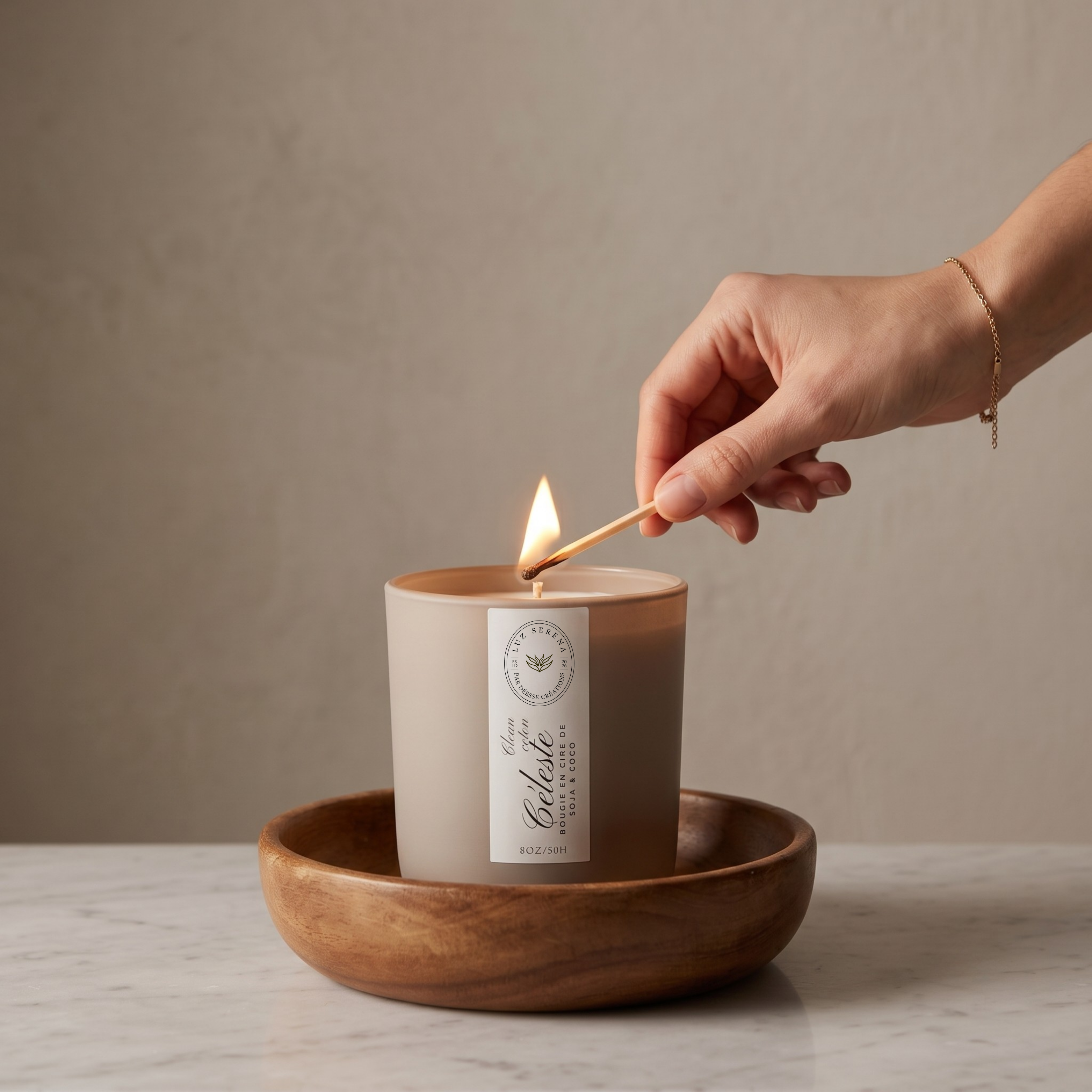 BOUGIE CÉLESTE - Déesse Créations Artisanales