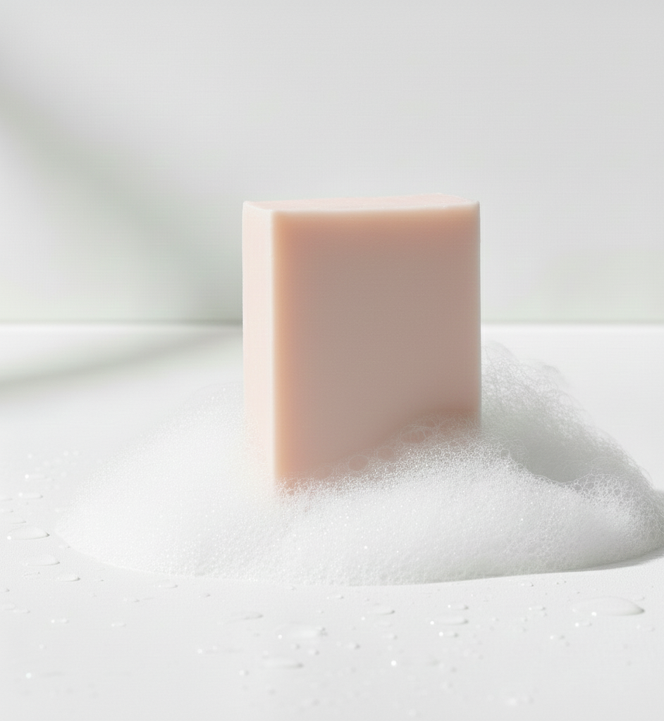 SAVON SOLIDE: LAIT D'ÀNESSE & ARGILE ROSE / SOIN VISAGE - Déesse Créations Artisanales