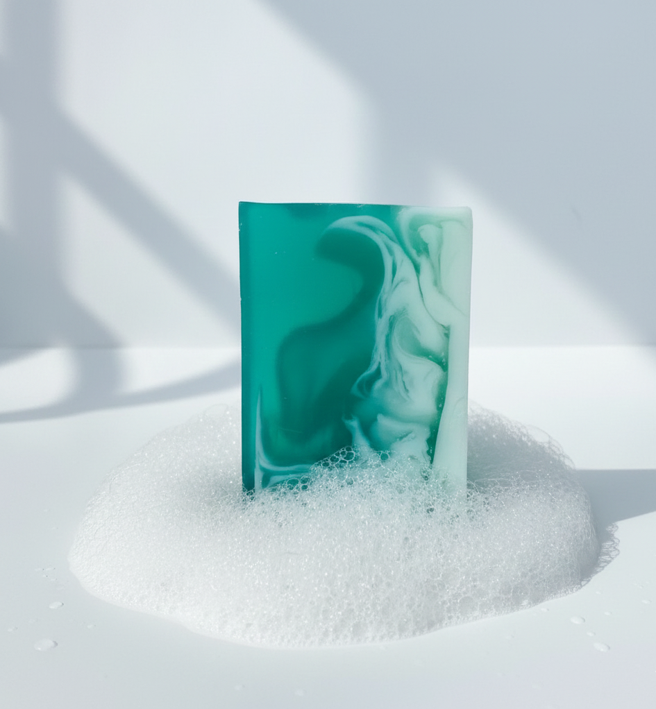 SAVON SOLIDE: LAIT D'ÀNESSE - VAGUE D'OCÉAN - Déesse Créations Artisanales