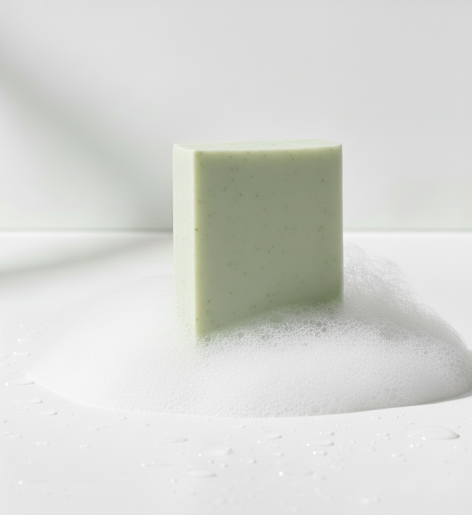 SAVON SOLIDE: LAIT D'ÀNESSE & ARGILE VERTE / SOIN VISAGE - Déesse Créations Artisanales