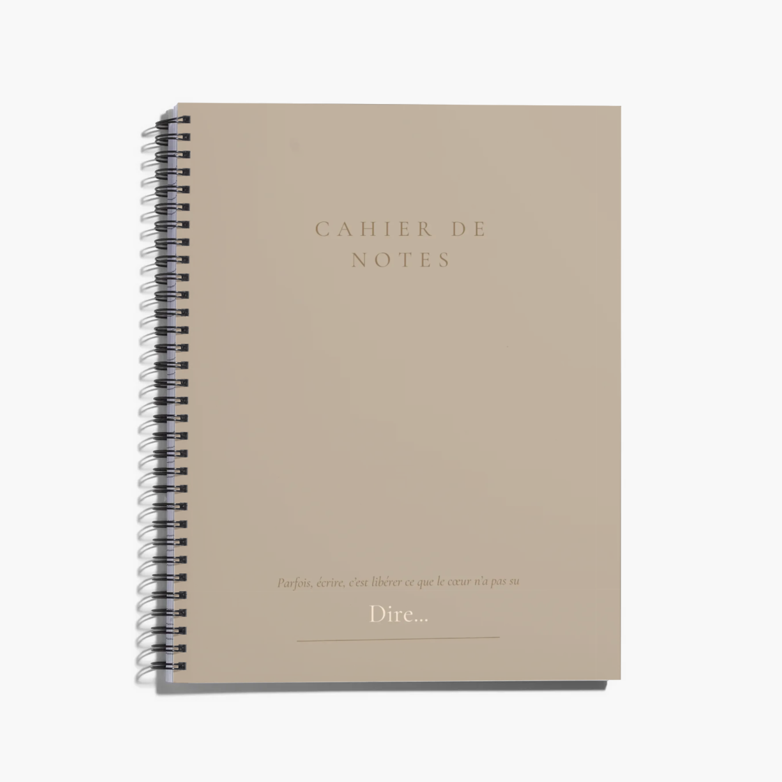 CAHIER DE NOTES AVEC PENSÉE - Déesse Créations Artisanales